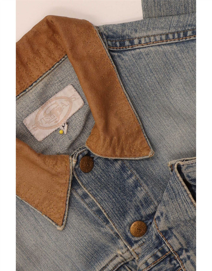Swish Dame Crop Denim Jacket UK 14 Medium Blue
