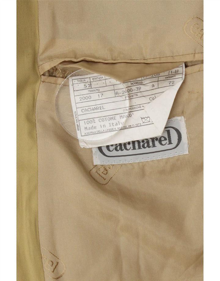 Cacharel Herre 2-knaps blazerjakke IT 52 XL Beige Bomuld