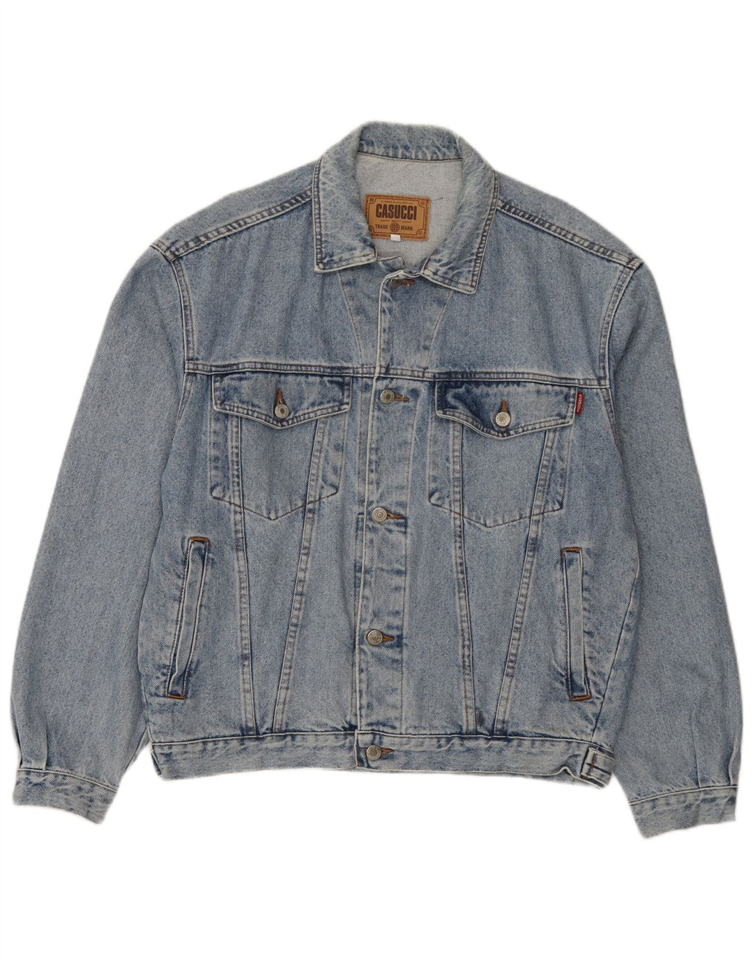Cassuci Herre denimjakke UK 38 Medium Blue Cotton