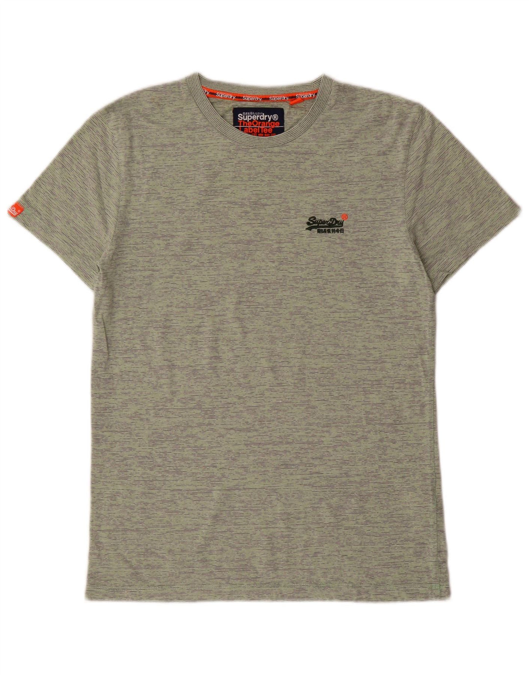 Superdry herre T-shirt top mellemgrøn stribet bomuld