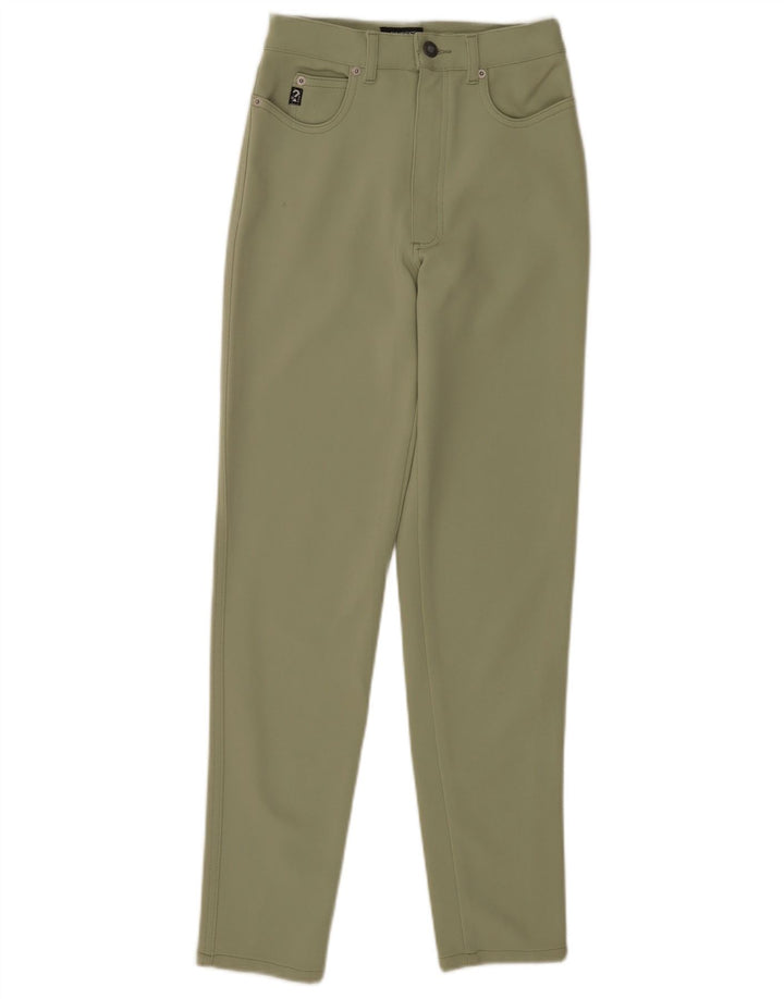 GUESS Womens Slim Casual Trousers W27 L28 Green Polyester