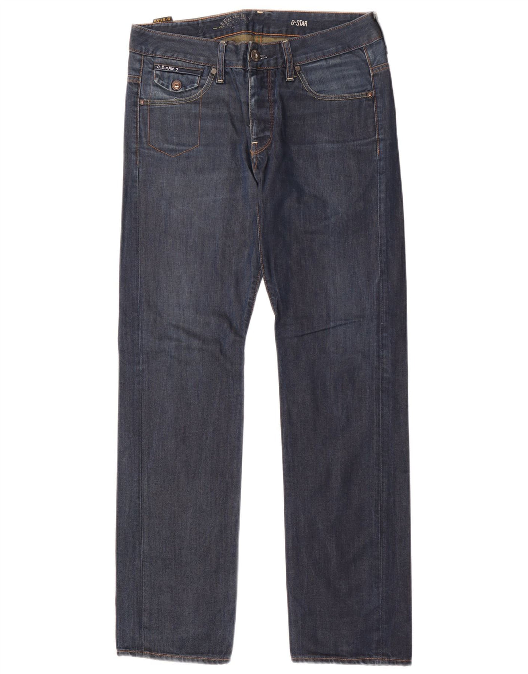 G-Star Straight Jeans til mænd W31 L34 Marineblå bomuld