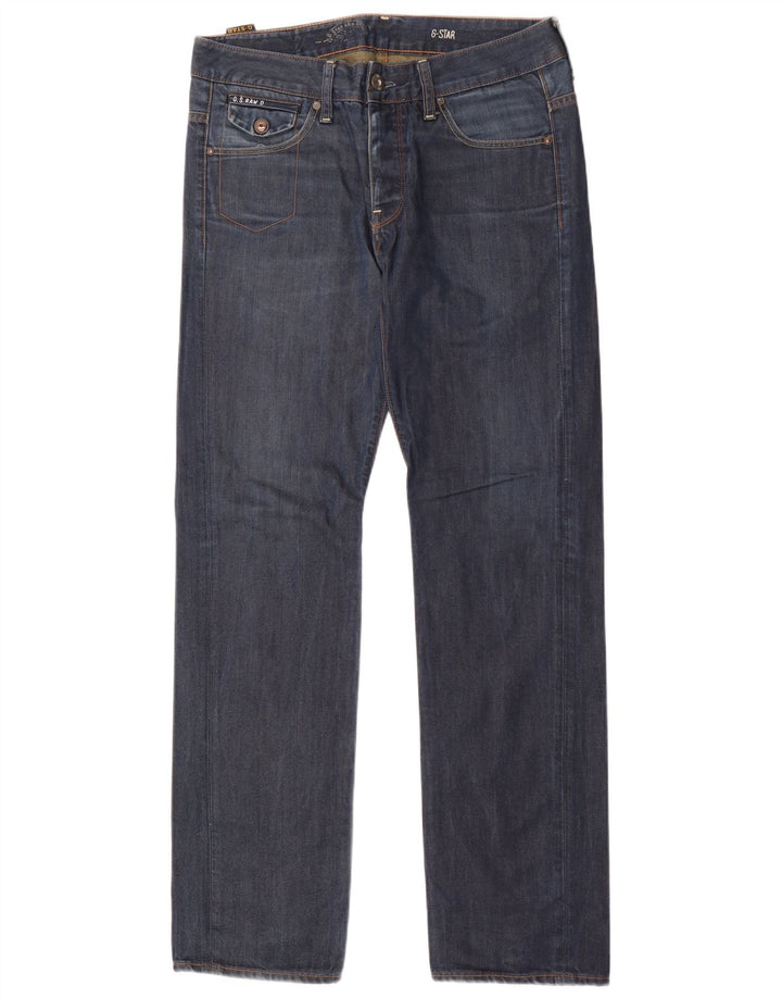 G-Star Straight Jeans til mænd W31 L34 Marineblå bomuld