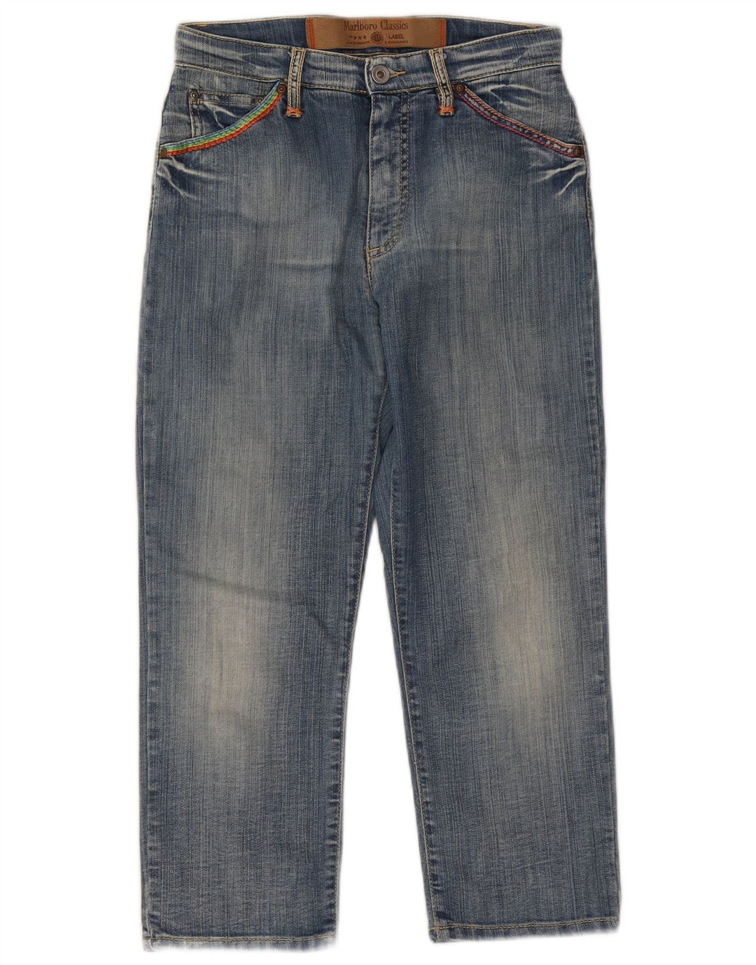 Marlboro Classics Dame Capri Jeans W27 L22 Blå Bomuld