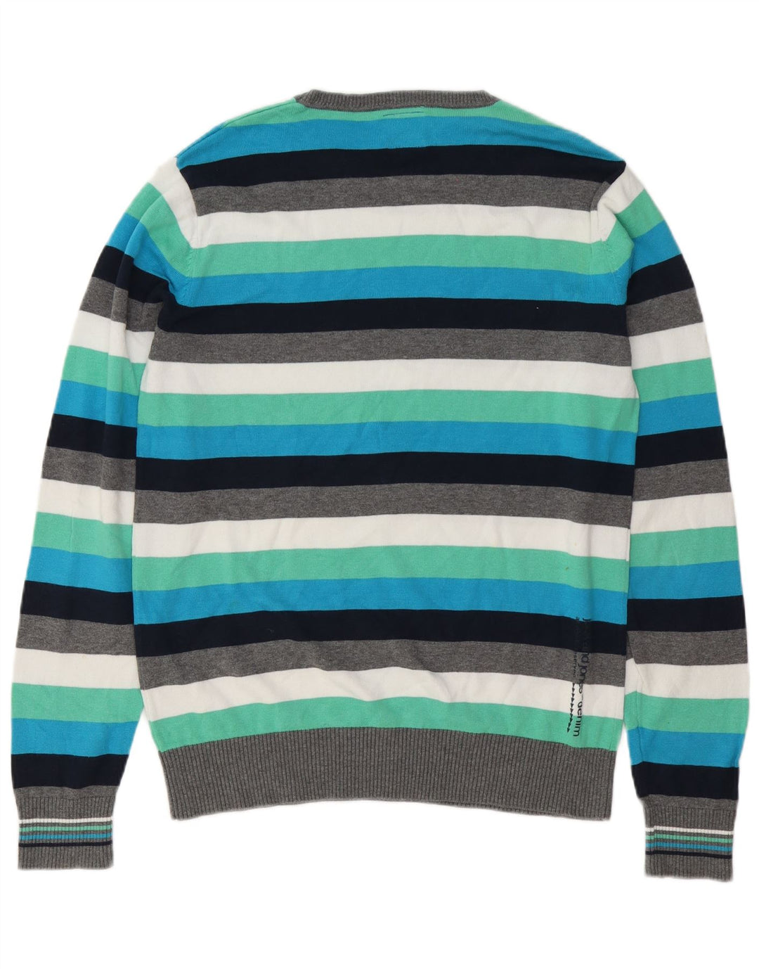 Jack & Jones herre rund hals sweater stor flerfarvet stribet
