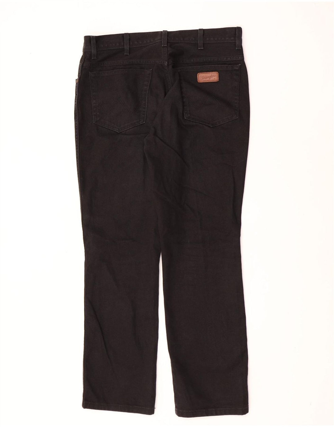 Wrangler Herre Regular Fit Straight Jeans W36 L32 Sort Bomuld