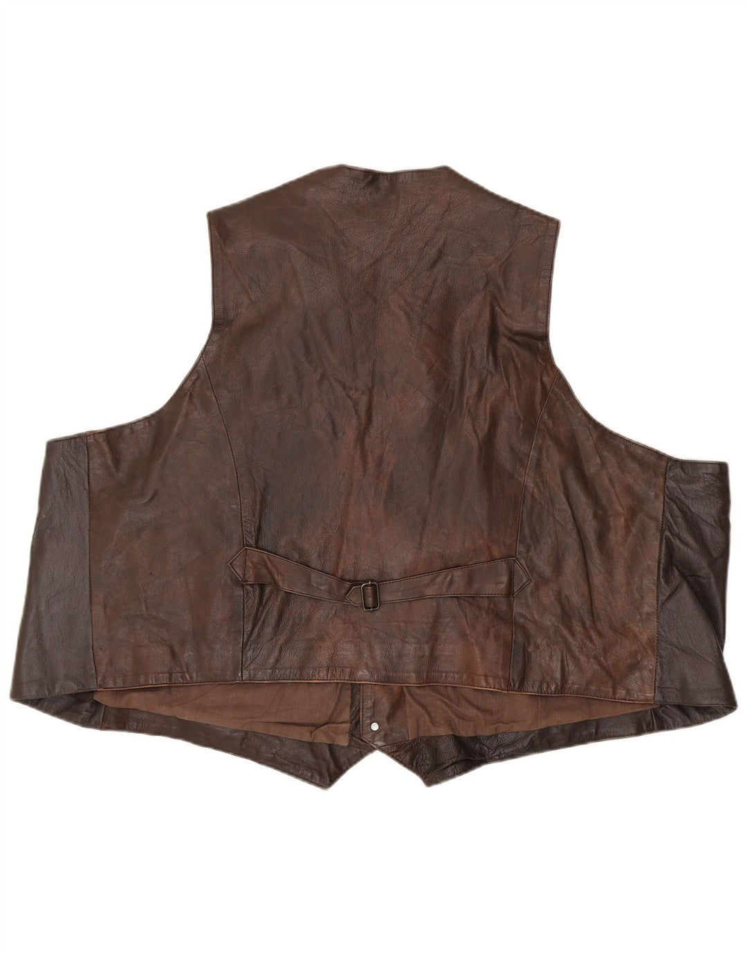Vintage herre lædervest EU 62 6XL Brun