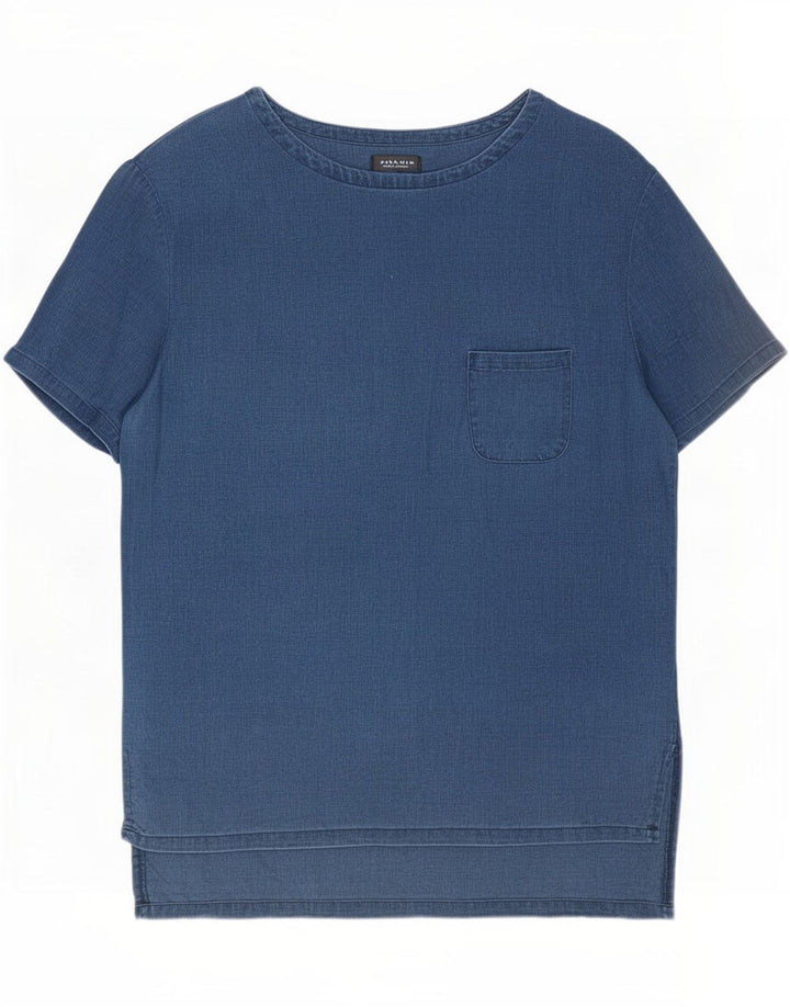 Zara Herre T-Shirt Top Lille Marineblå
