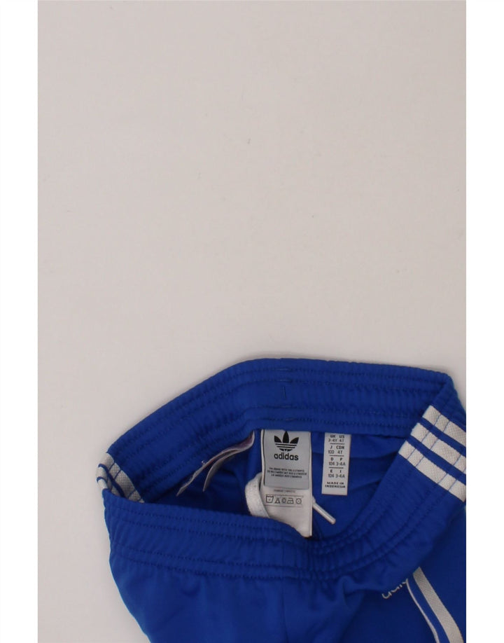 ADIDAS Boys Tracksuit Trousers Joggers 3-4 Years  Blue Polyester Vintage Adidas and Second-Hand Adidas from Messina Hembry 