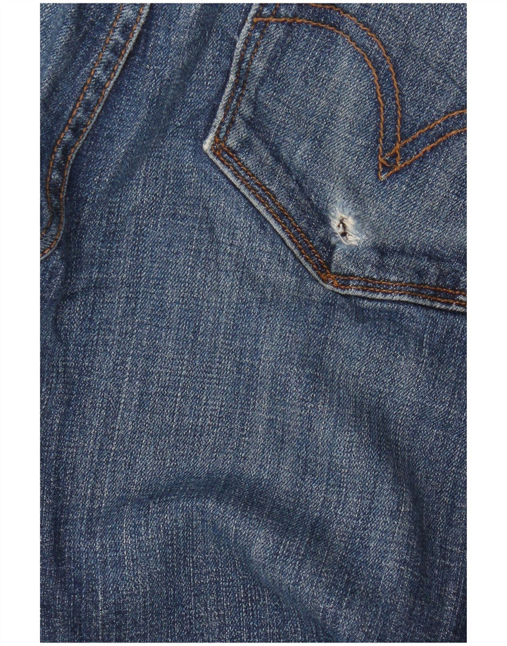 Levi's Dame 525 Bootcut Jeans US 10 Large W30 L28 Blå Bomuld
