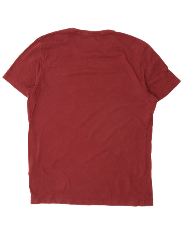 Jack & Jones Herre grafisk T-shirt top XL rødbrun bomuld