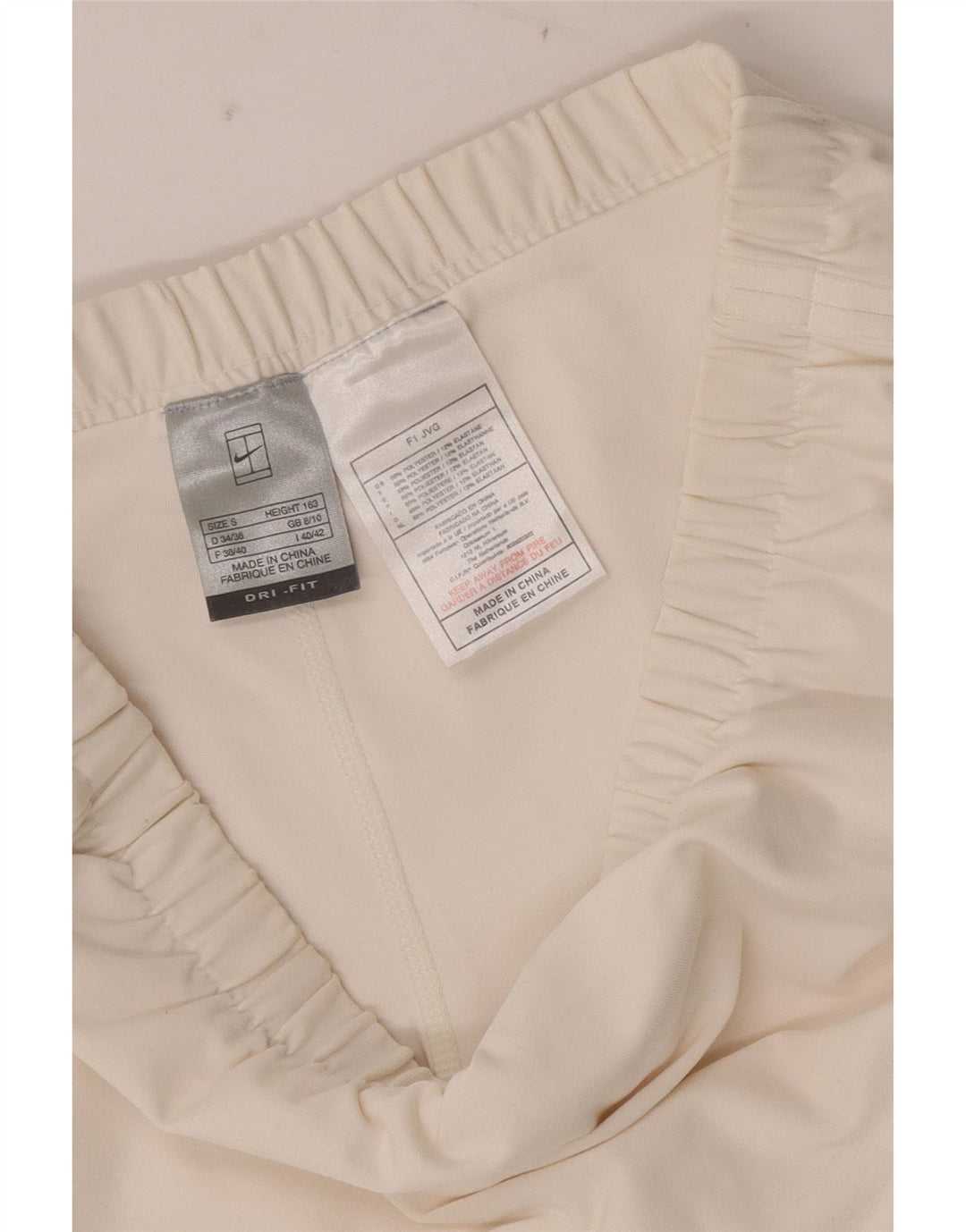 Nike Womens Skort UK 8/10 Small Off White Polyester