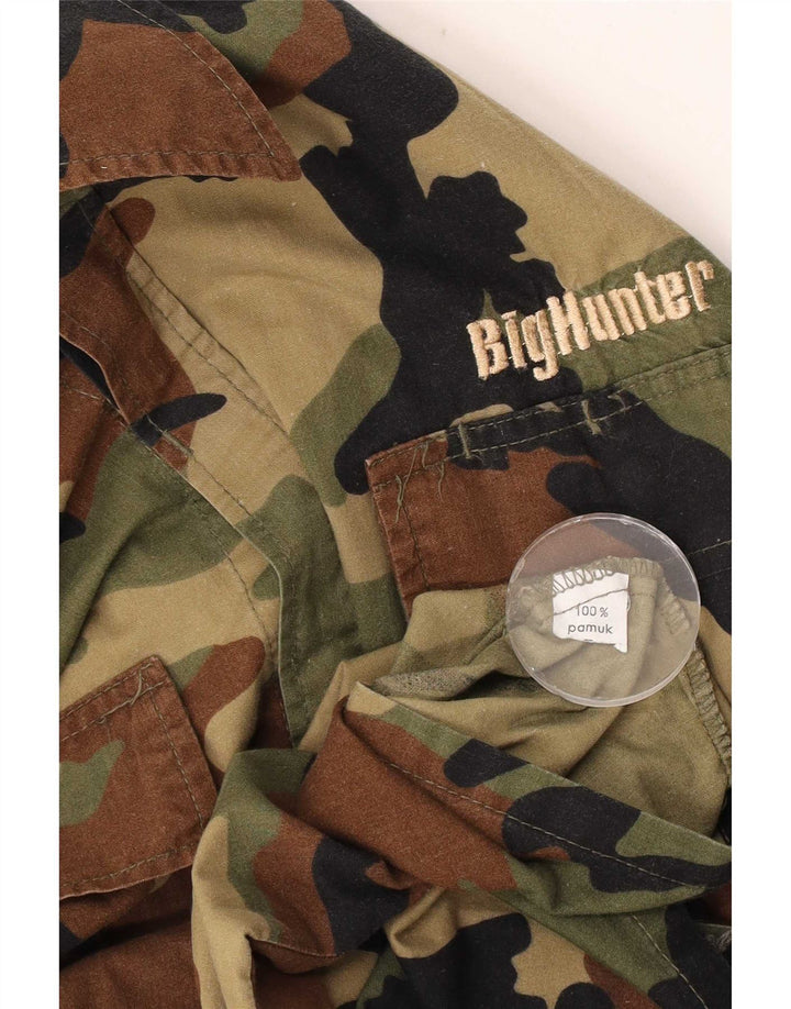 Big Hunter Herre Military Shirt Medium Flerfarvet Camouflage Bomuld