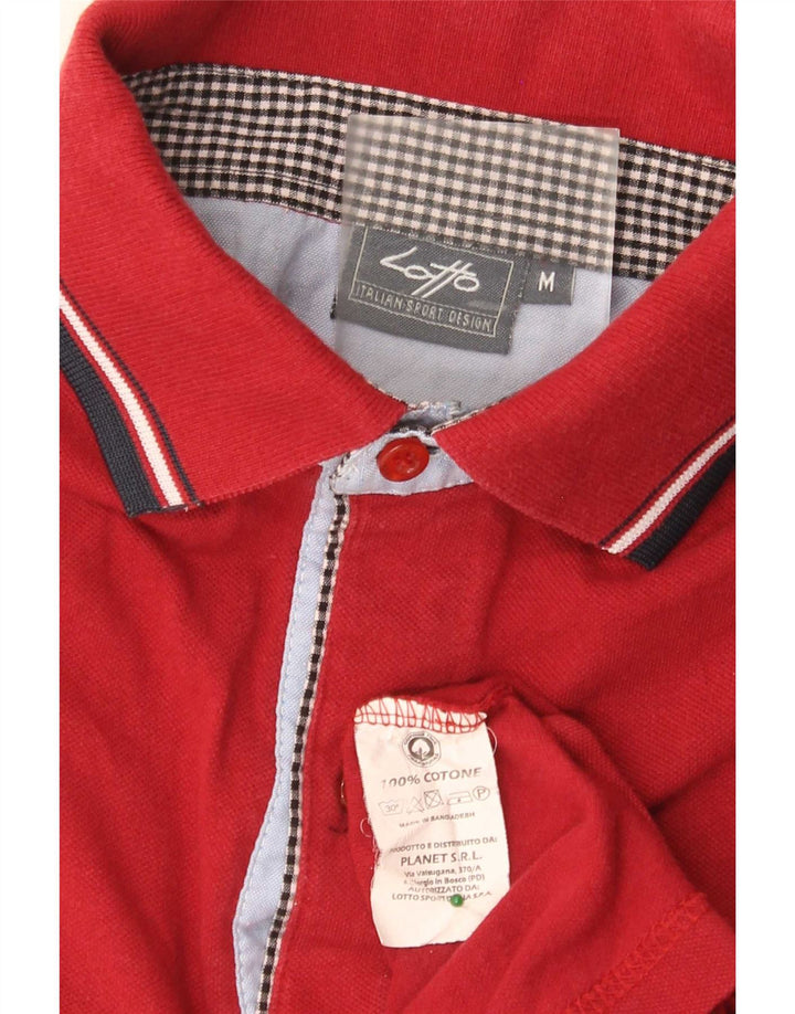 Lotto Herre poloshirt Medium rødstribet bomuld