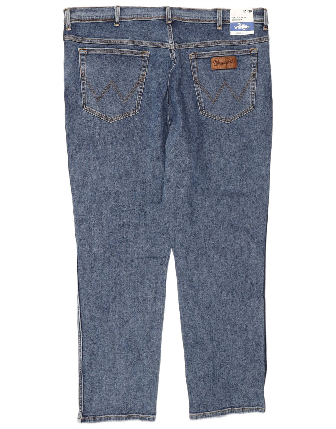 WRANGLER Herre Texas Slim Jeans W44 L30 Blå Bomuld
