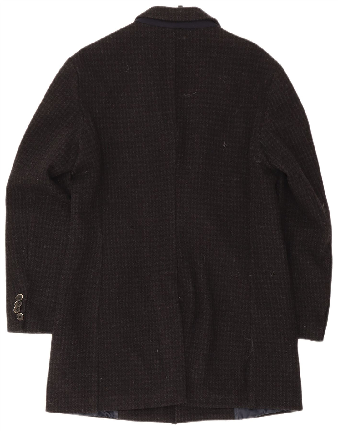 Liu Jo Overfrakke til mænd IT 50 Large Black Houndstooth Uld