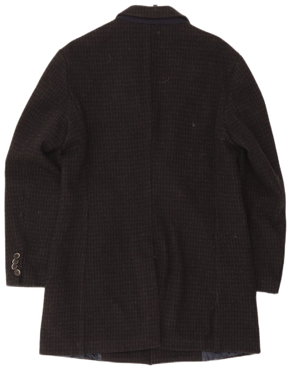 Liu Jo Overfrakke til mænd IT 50 Large Black Houndstooth Uld