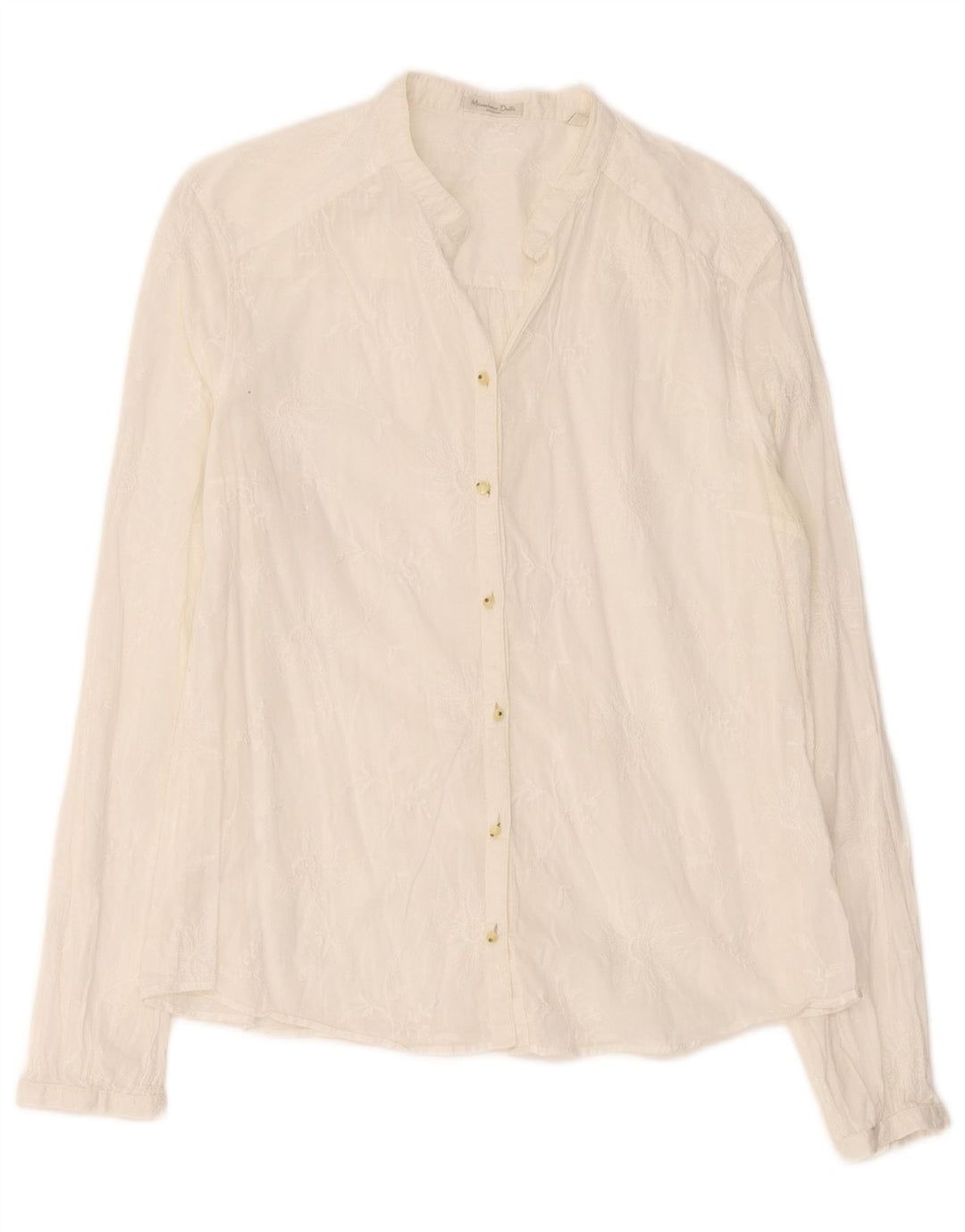 Massimo Dutti Dameskjorte EU 44 XL Off White Floral
