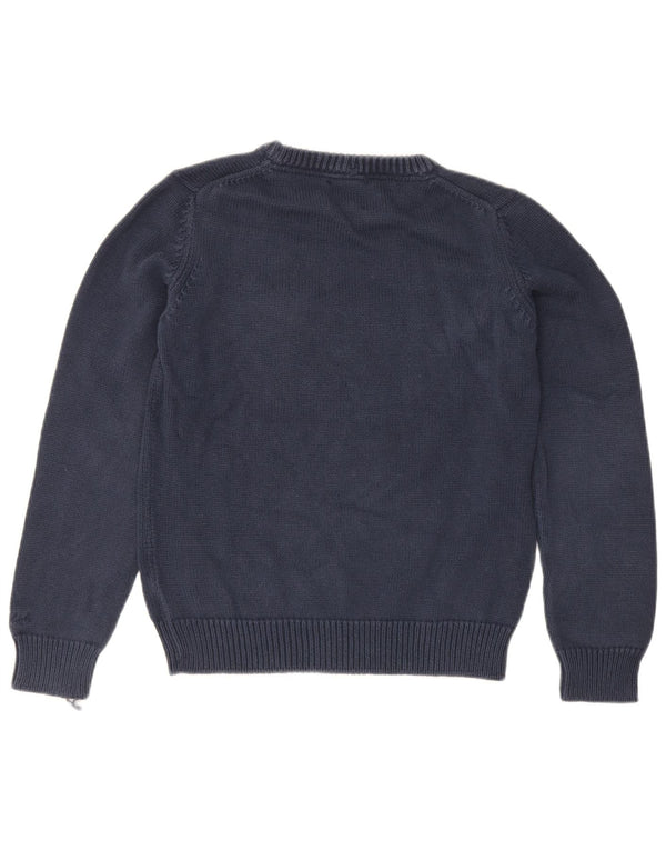 Woolrich Boys Grafisk Boat Neck Jumper Sweater 11-12 år Marineblå USA