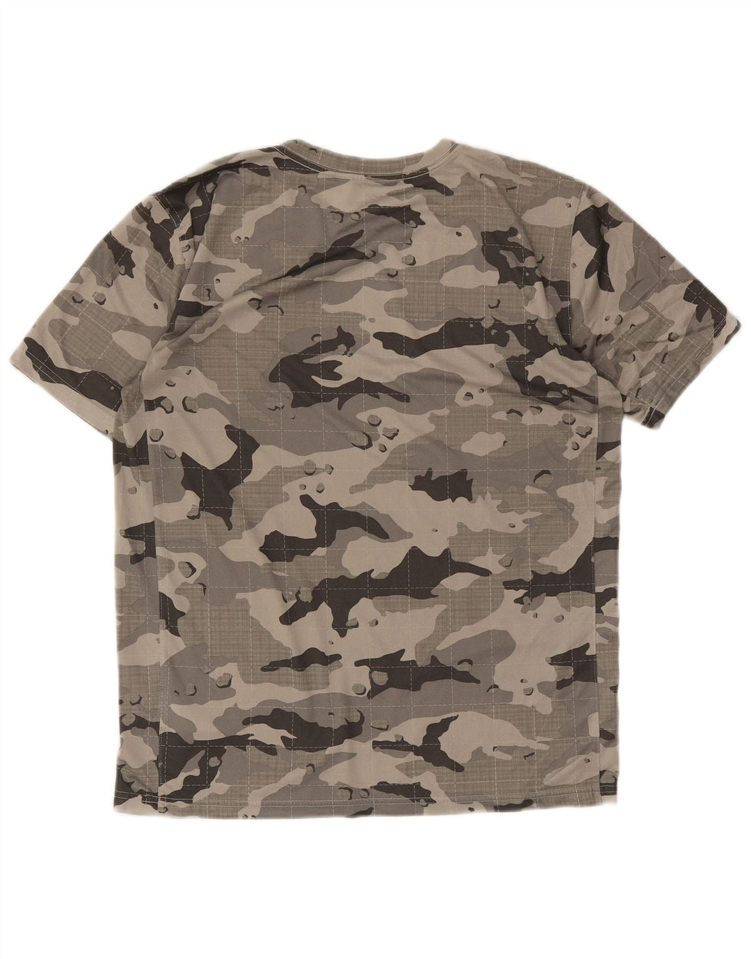 Nike Herre Dri Fit T-shirt Top Medium Grey Camouflage Polyester