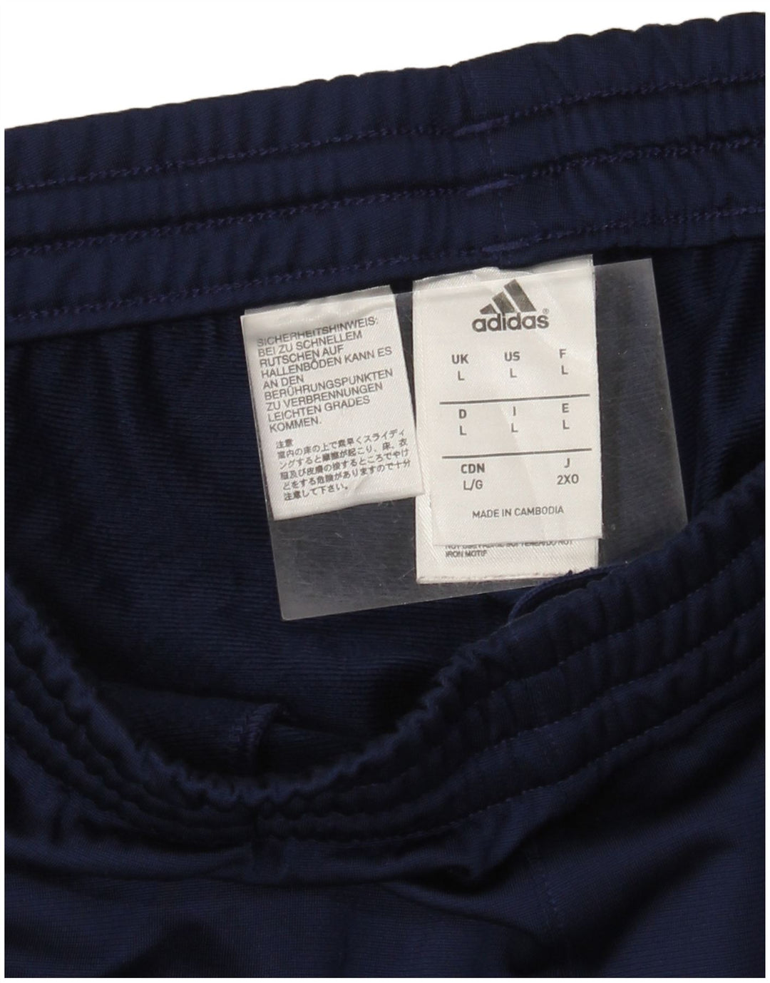 Adidas Dame træningsdragt Bukser UK 14 Large Navy Blue Polyester