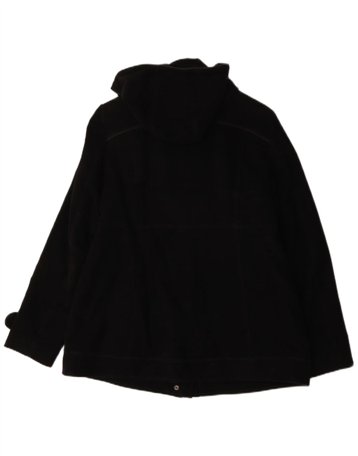 GEOX Womens Respira Duffle Coat UK 12 Medium Black Bomuld