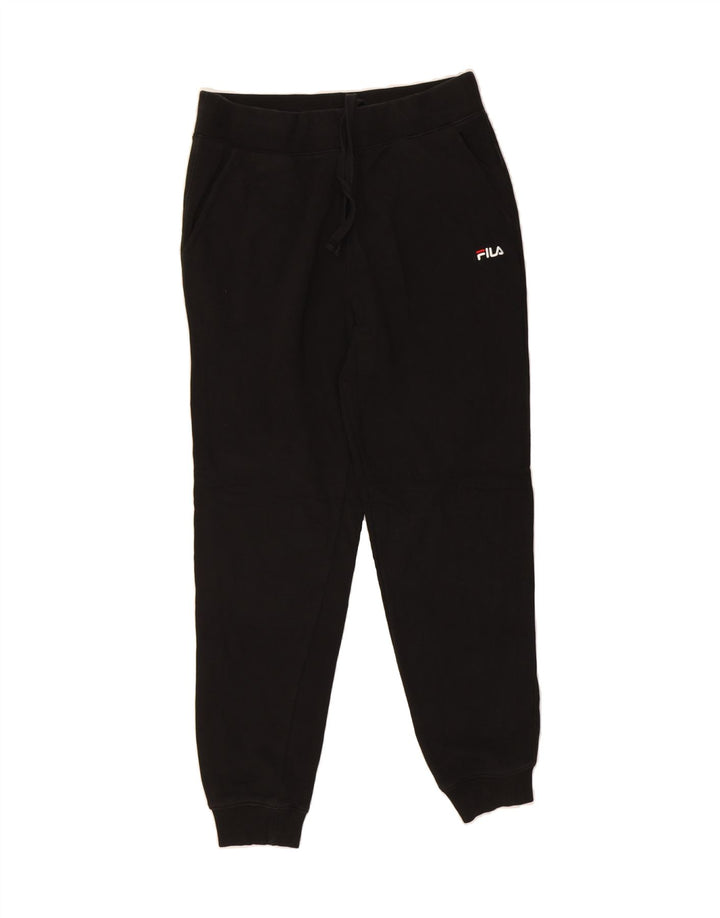 FILA Womens Tracksuit Trousers Joggers UK 12 Medium  Black Cotton Vintage Fila and Second-Hand Fila from Messina Hembry 