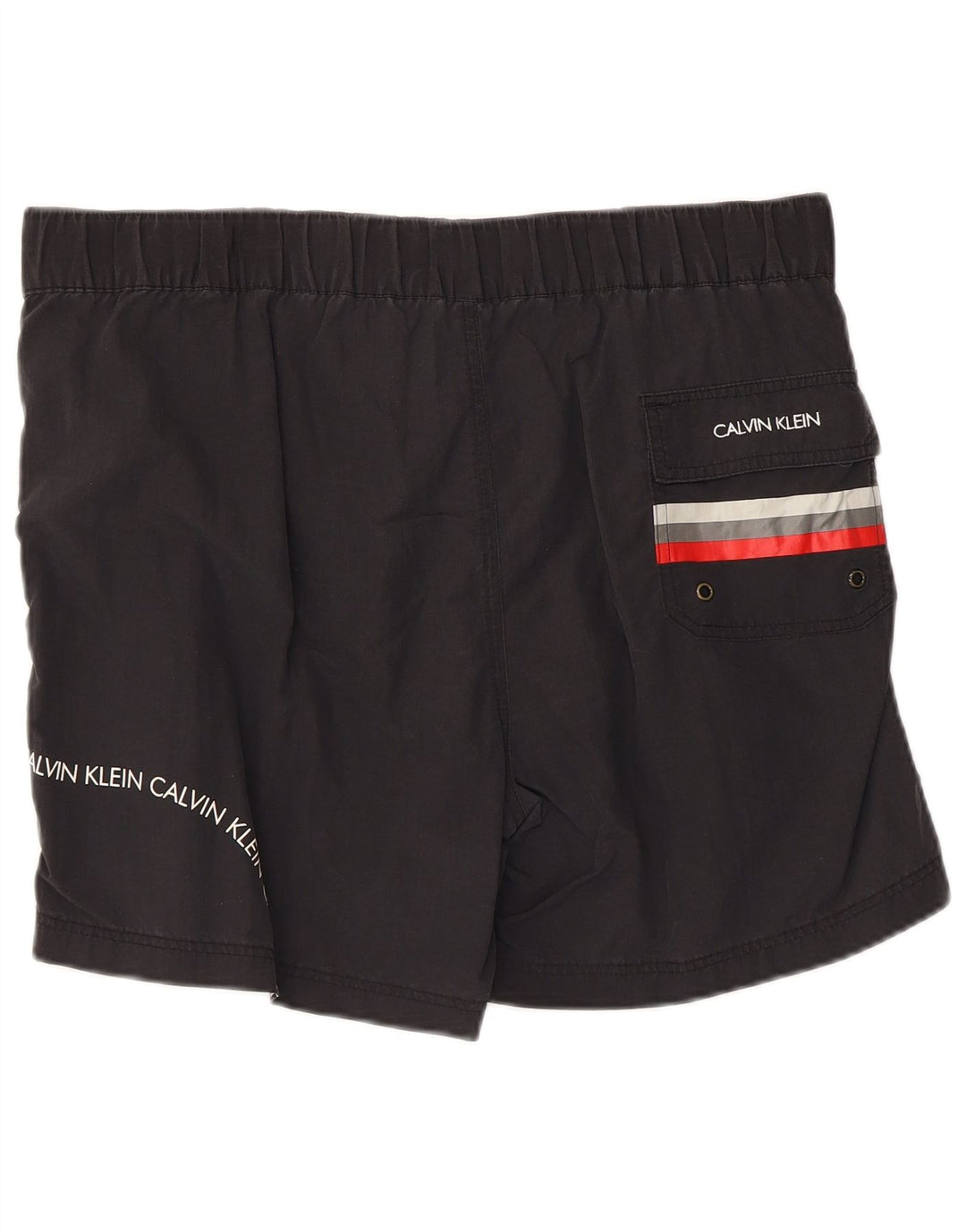 Calvin Klein Herre grafiske svømmeshorts Medium Sort Nylon