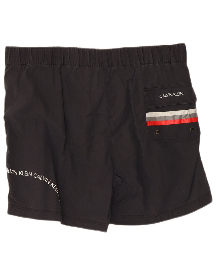 Calvin Klein Herre grafiske svømmeshorts Medium Sort Nylon