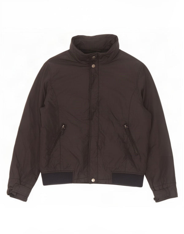 Zara Herre Hooded Windbreaker Jacket UK 40 Large Black