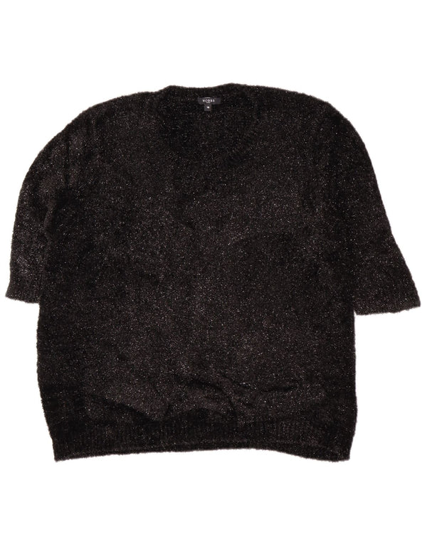 Hobbs dametrøje med 3/4 ærmer med rund hals, UK 18 XL, sort flækket