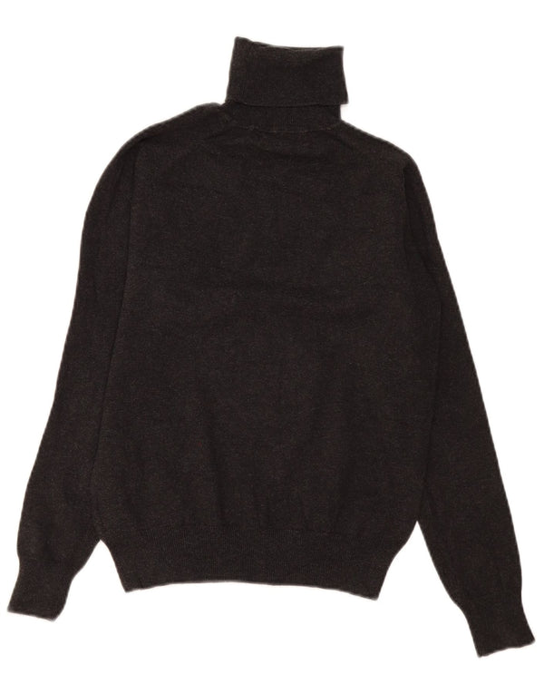 Zara Dame Rullehals Sweater UK 14 Stor Grå Bomuld