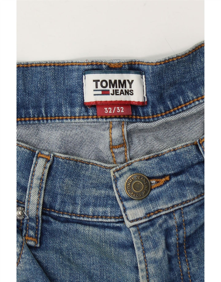 Tommy Hilfiger Herre Straight Jeans W32 L32 Blå Bomuld
