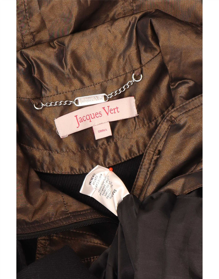 Jacques Vert Dame Hætte Oversized Overfrakke UK 10 Small Black Colourblock