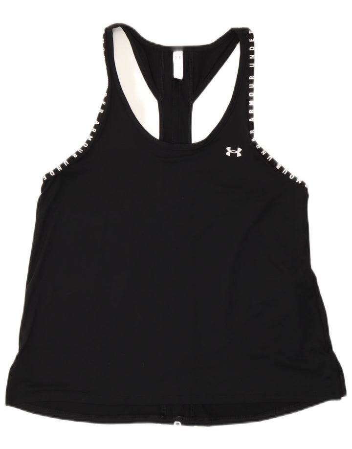 Under Armour Womens Heat Gear Grafisk Vest Top UK 14 Medium Sort Polyester