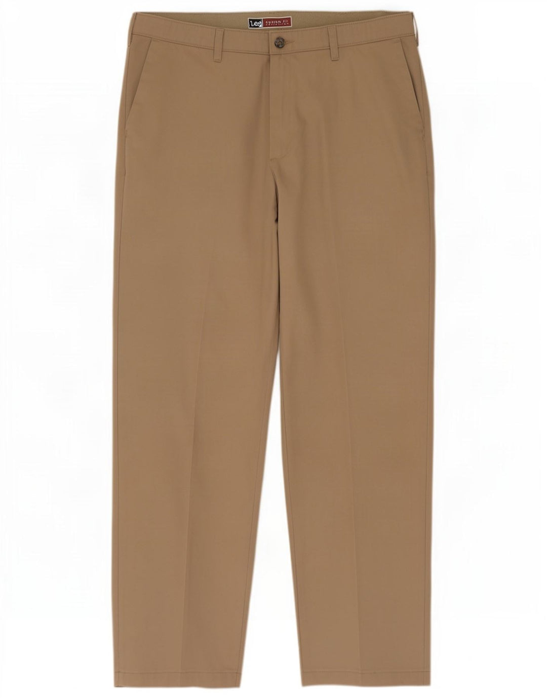 Lee Herre Custom Fit Chino Bukser W38 L32 Beige Bomuld