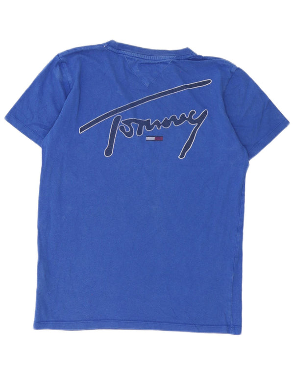 Tommy Hilfiger Mens Graphic T-Shirt Top Small Blue Cotton