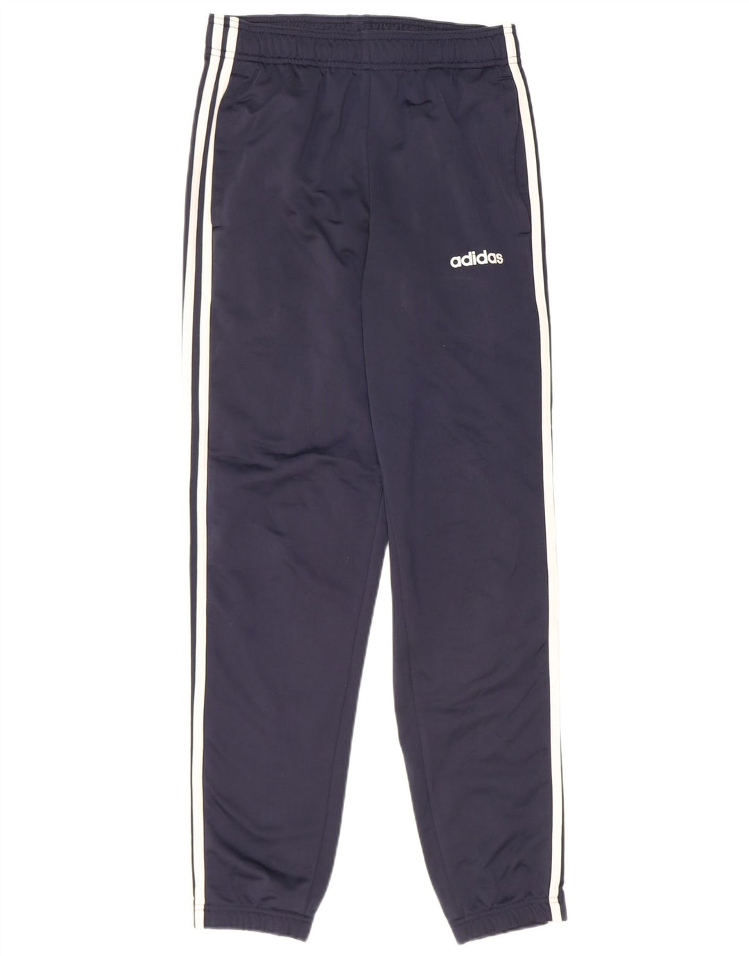 ADIDAS Womens Tracksuit Trousers Joggers UK 10 Small  Navy Blue Polyester