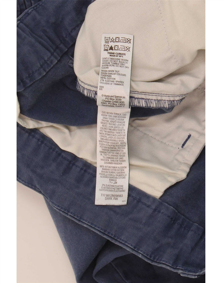 Marks & Spencer Herre Regular Fit Chinobukser W44 L31 Blå bomuld
