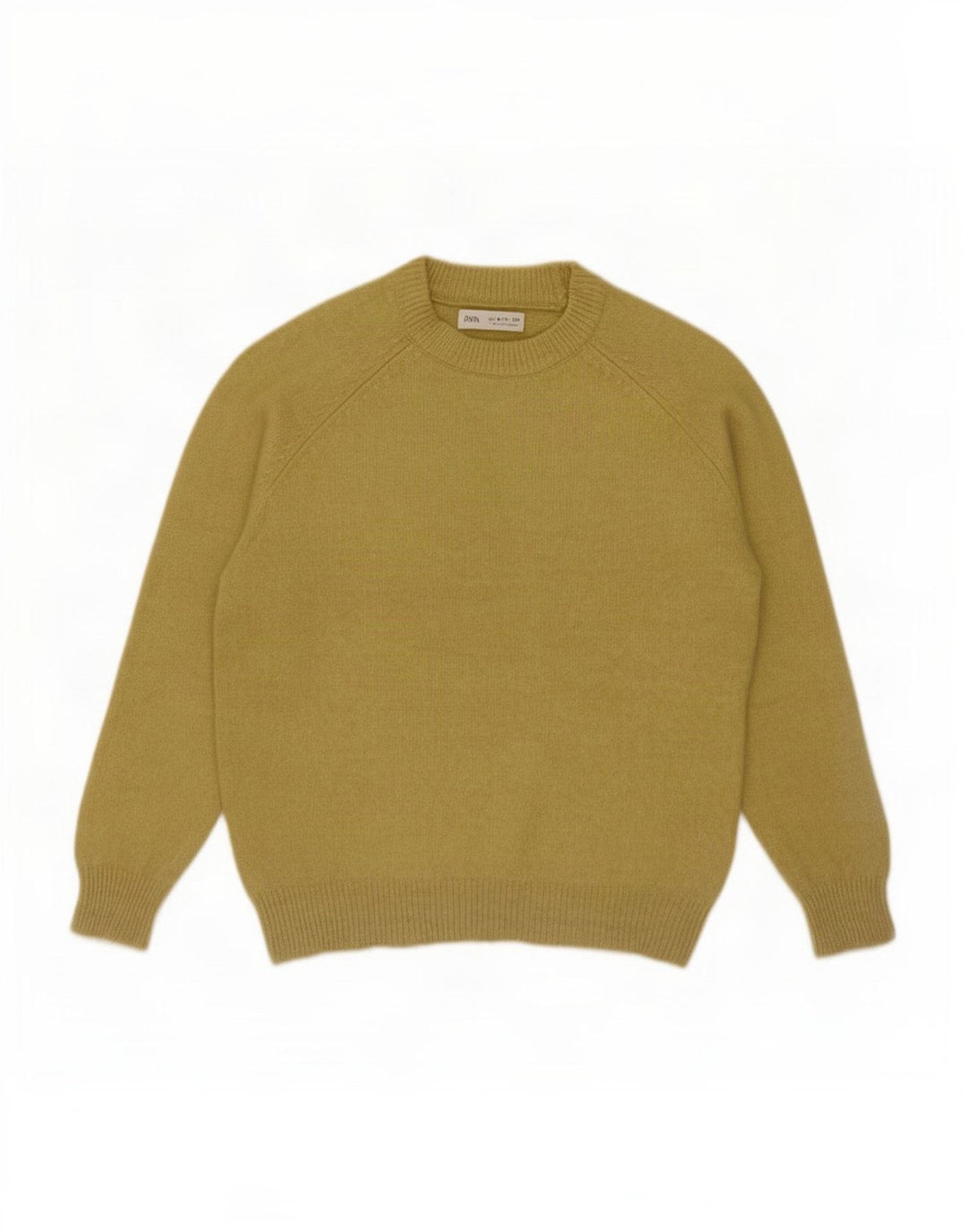 Zara drenge sweater med rund hals 9-10 år grøn polyester