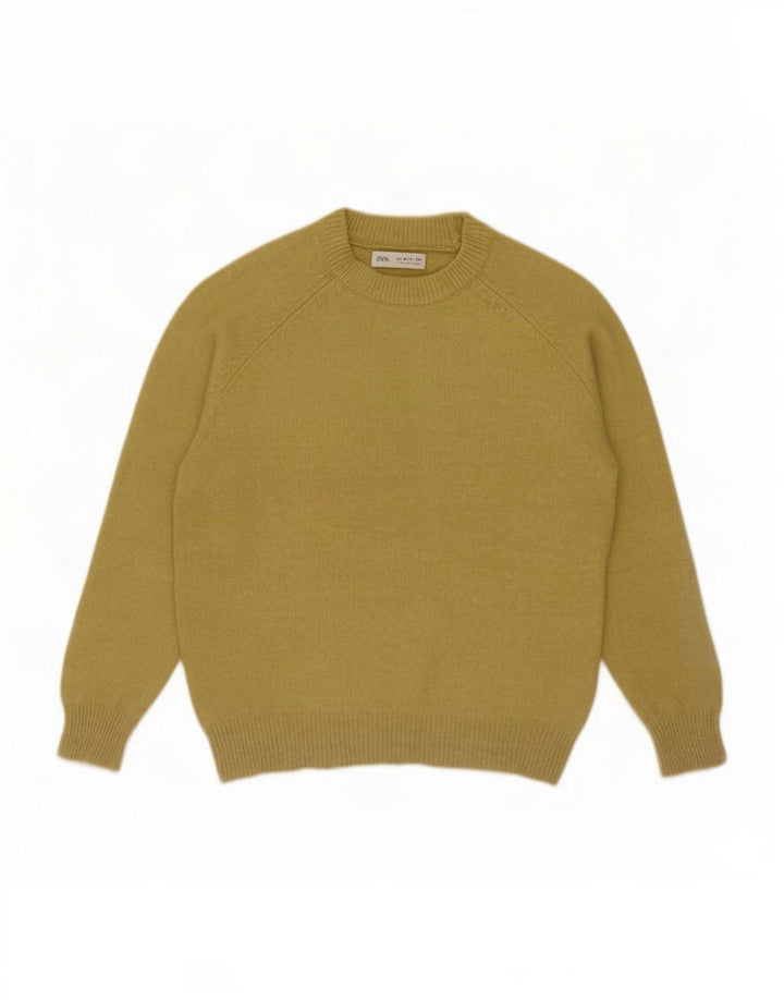 Zara drenge sweater med rund hals 9-10 år grøn polyester