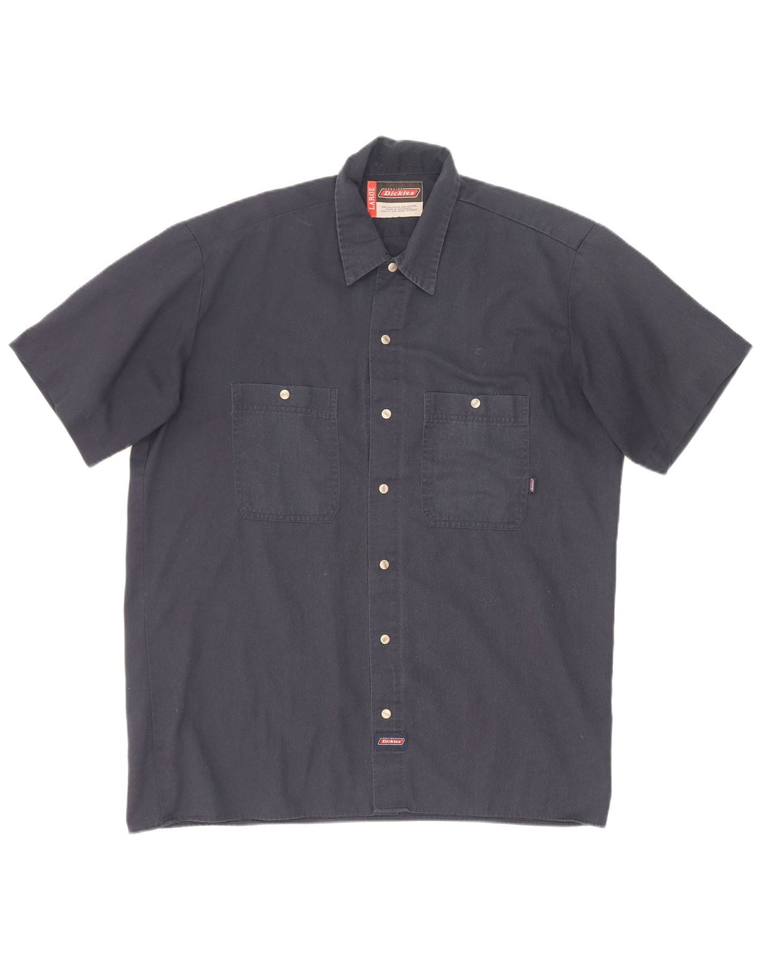 Dickies kortærmet herreskjorte Stor marineblå polyester