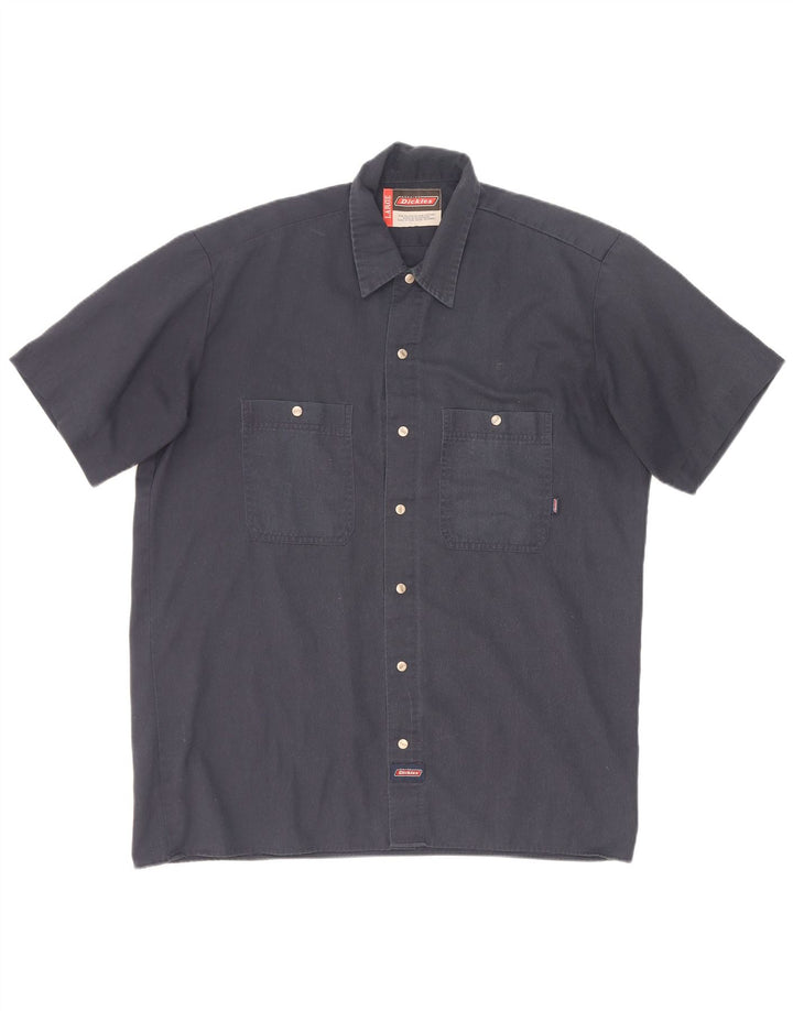 Dickies kortærmet herreskjorte Stor marineblå polyester