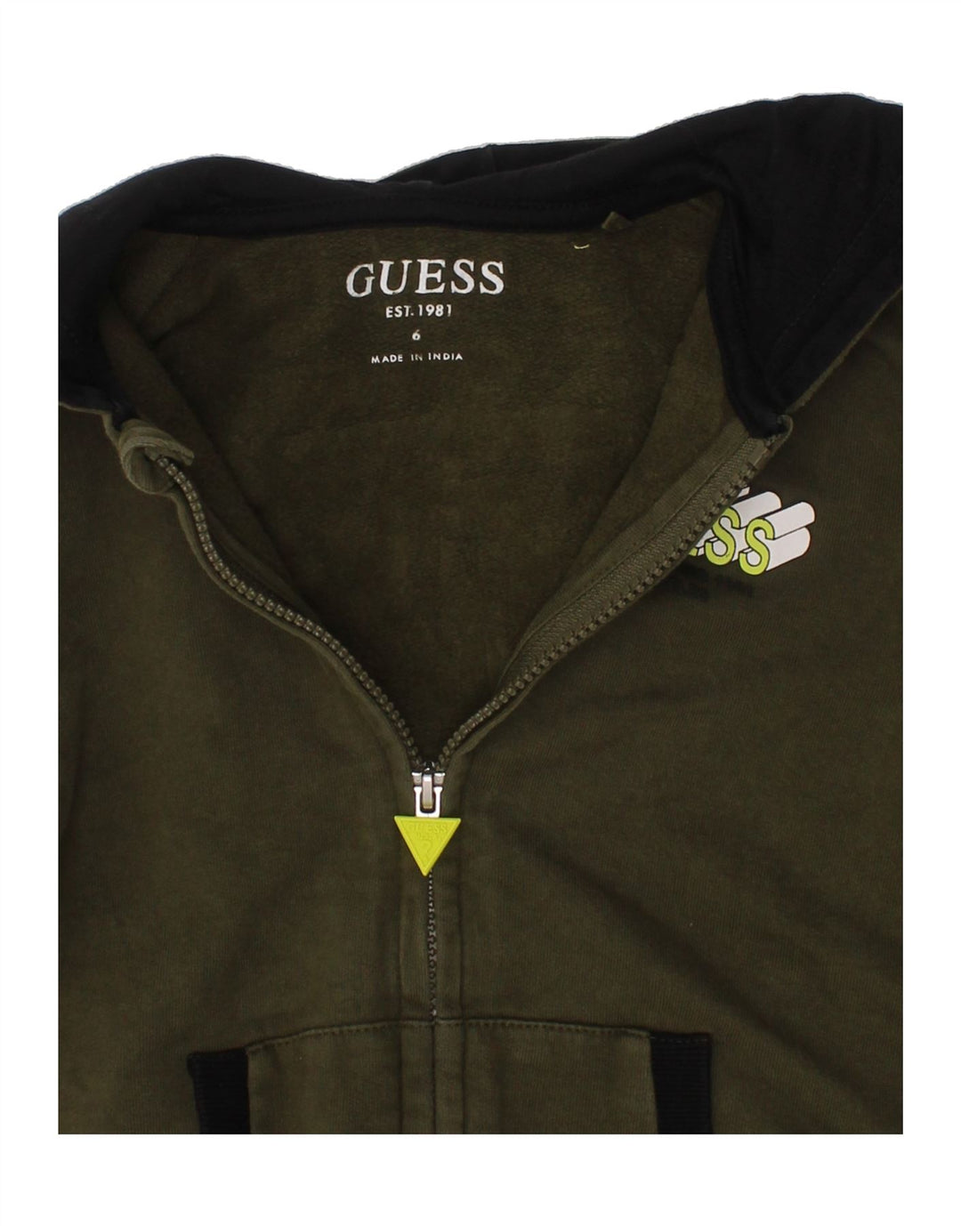 GUESS Boys Graphic Full Tracksuit 5-6 Years  Khaki Colourblock Cotton Vintage Guess and Second-Hand Guess from Messina Hembry 