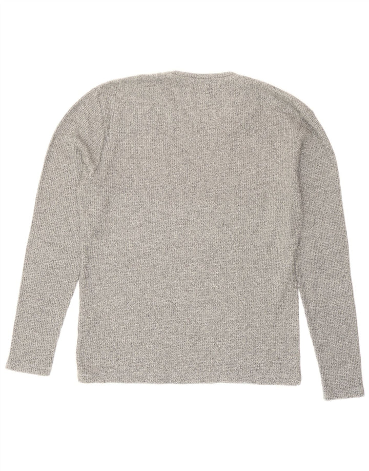 Zara Herre Top Langærmet Lille Grå Flecked Bomuld