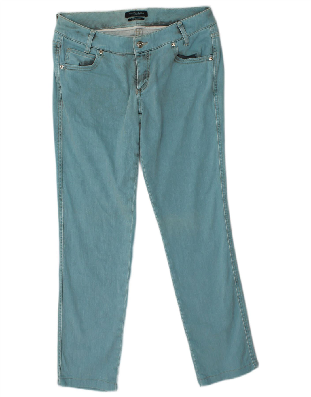 GUESS BY MARCIANO Dame Regular Fit Slim Jeans W31 L27 Blå Bomuld