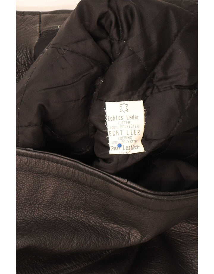 Vintage Herre Læder Biker Jacket UK 36 Small Black