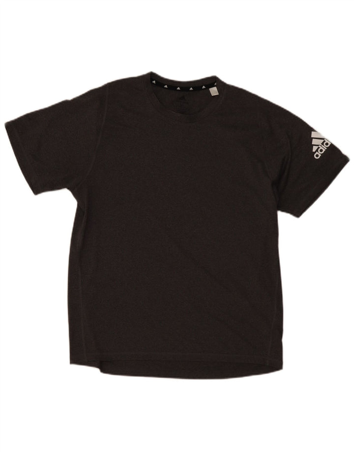 ADIDAS Herre Aeroready Grafisk T-Shirt Top Medium Grey Polyester