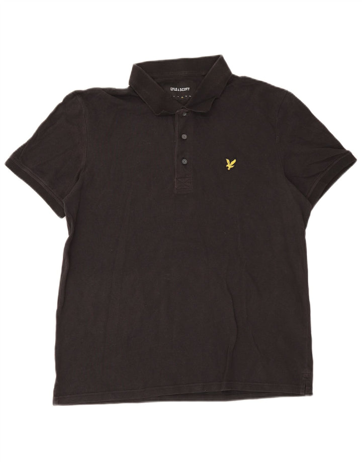 Lyle & Scott herre poloskjorte stor sort bomuld