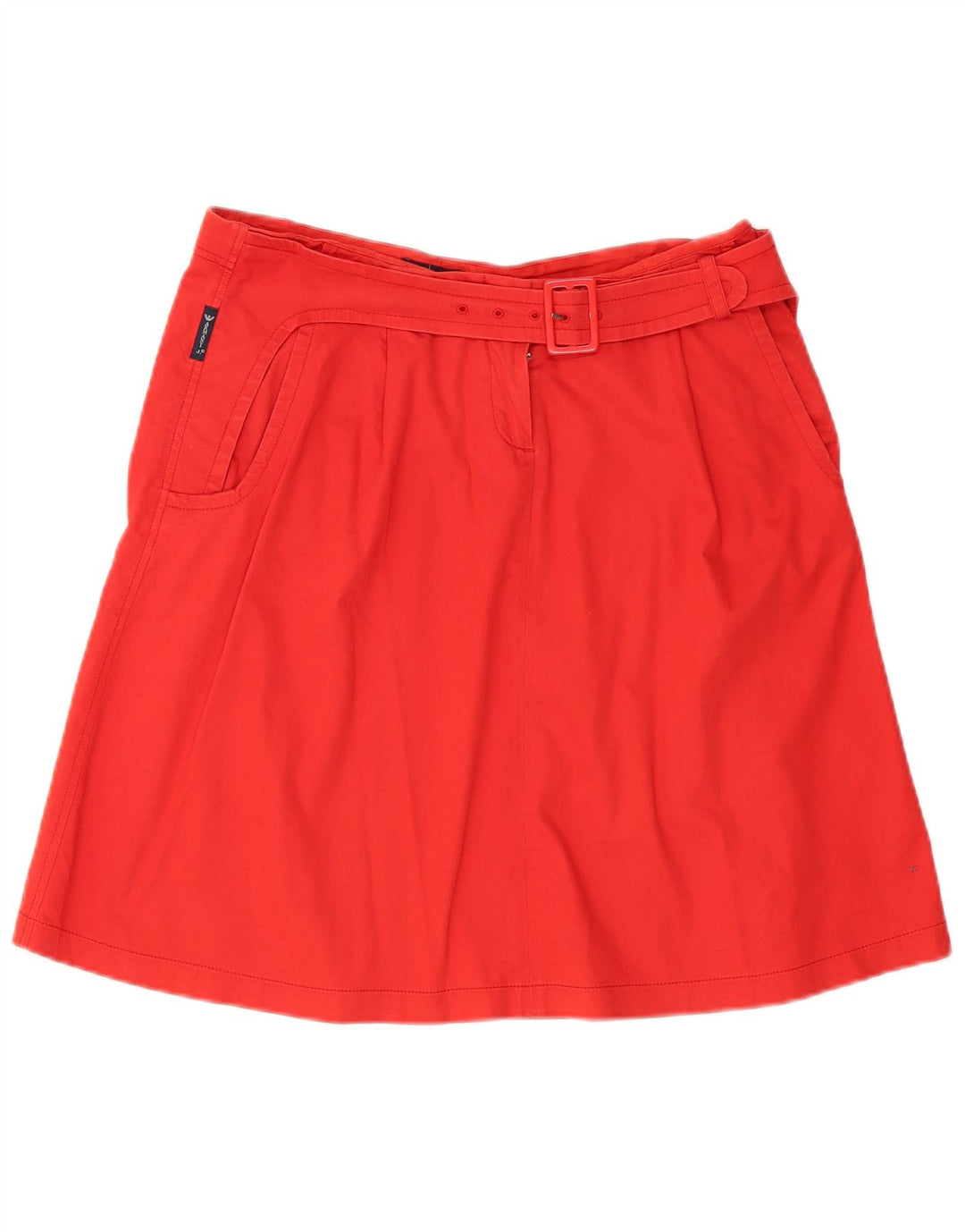 Armani Dame A-Line nederdel US 8 Medium W30 Rød Bomuld
